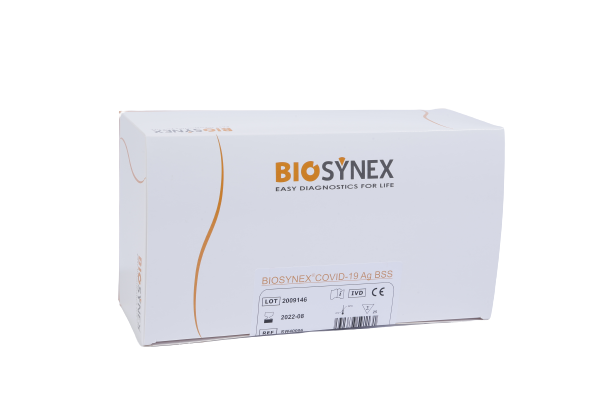 slide image Biosynex COVID-19 Ag BSS Antigen Schnelltest (VE 25 Stück)